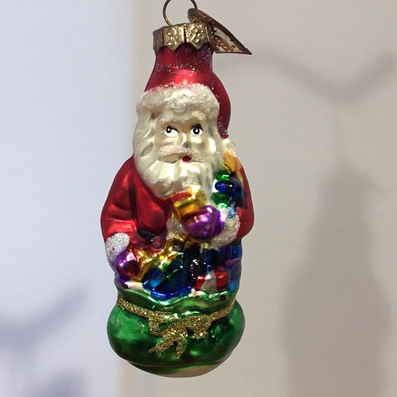 VTG Blown Glass Old Santa Christmas Ornament - Picture 5 of 16